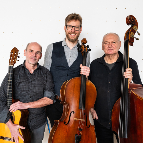 Bild für Beitrag: Kunst aus kleinen Steinen, großer Raumklang | Acoustic String Trio improvisiert im Industriedenkmal